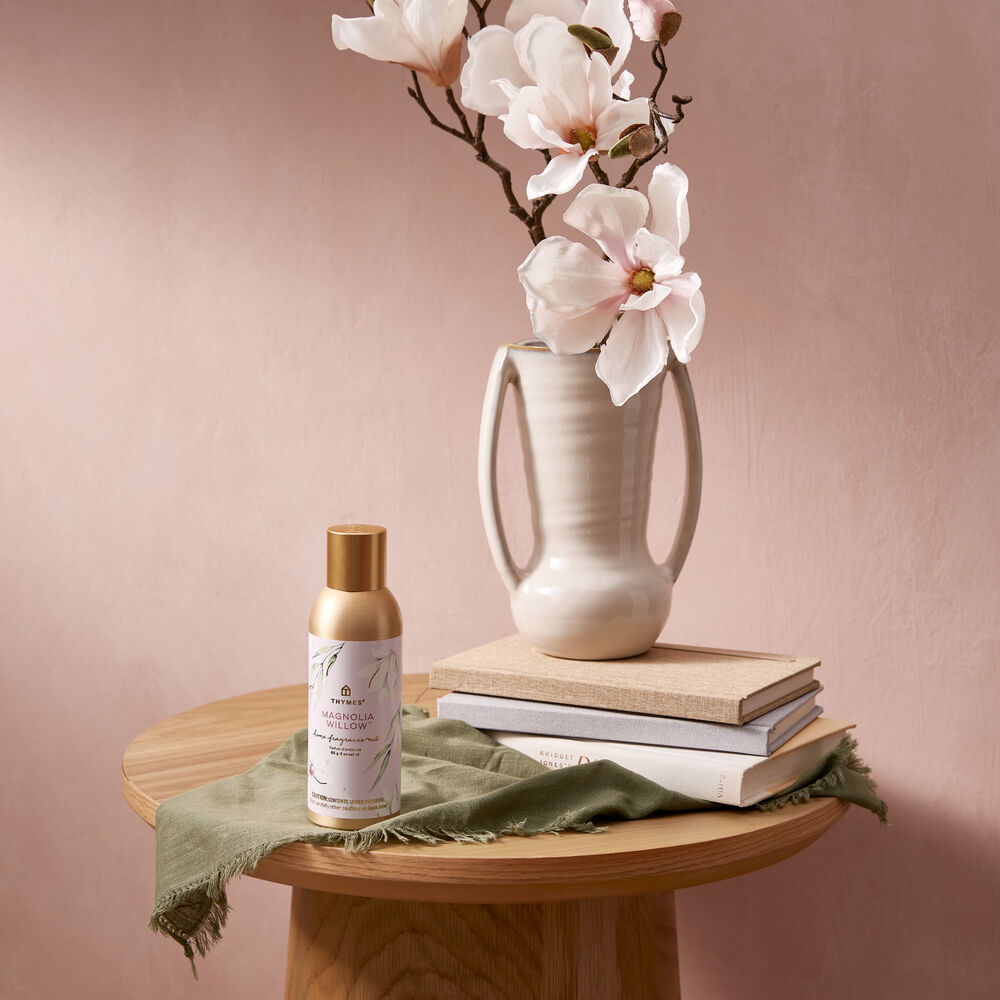 Thymes Magnolia Willow Home Fragrance Mist on a table image number 1
